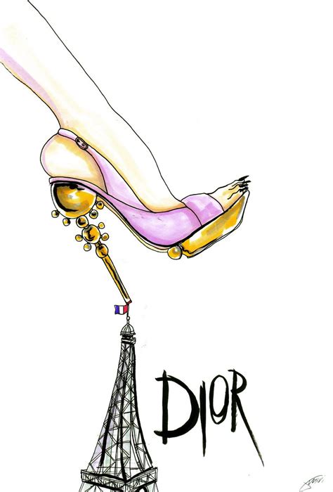 art shoe illustration dior|Dior designer history.